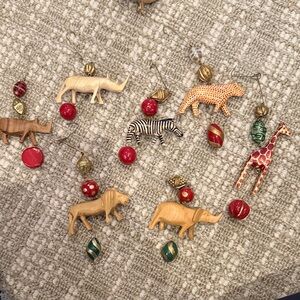 Wooden Elephant Ornament with Beads